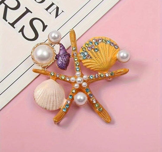 Zinc brooch